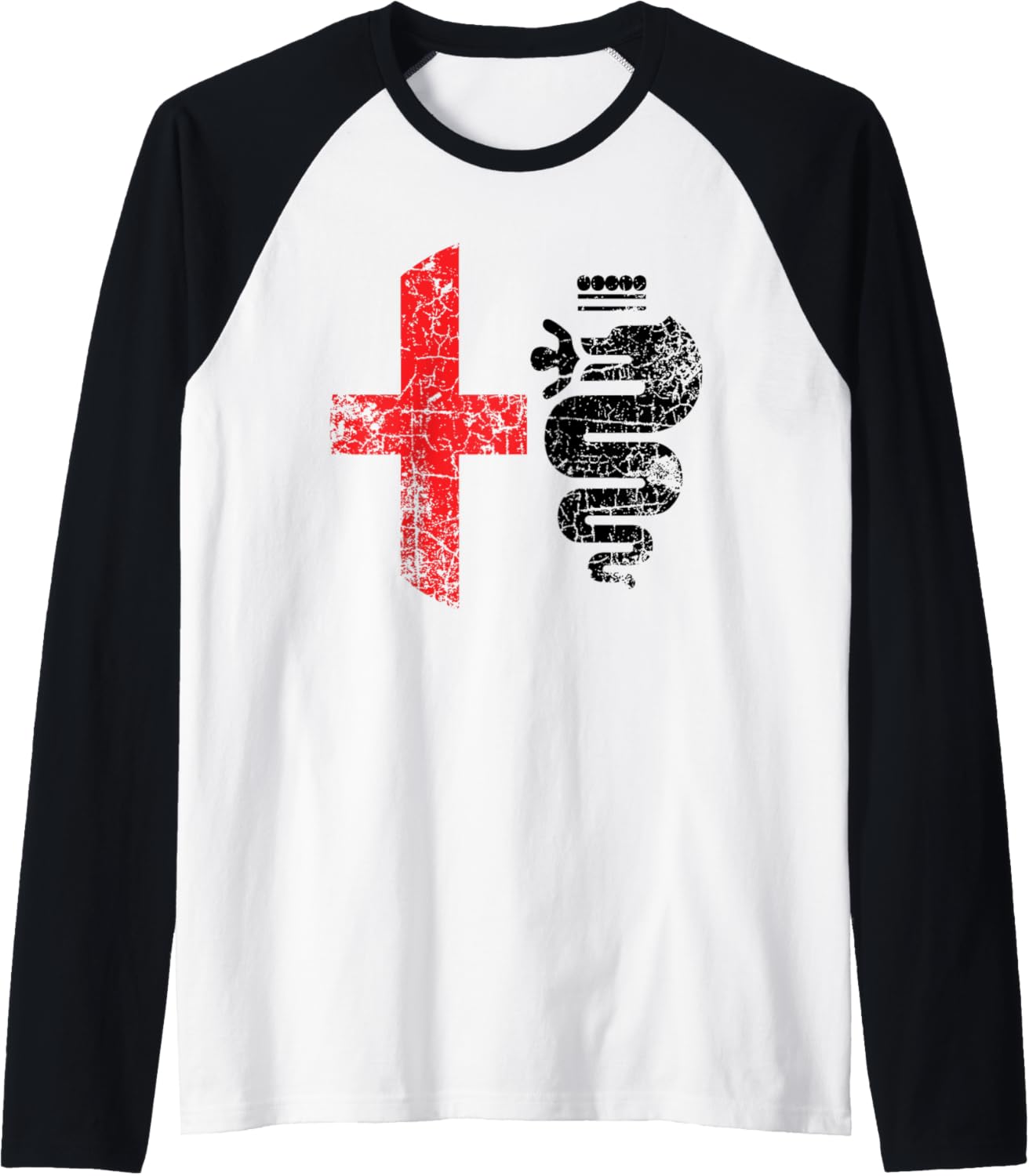 Alfa Car Drivers Stylish Grunge Logo Raglan Baseball Tee