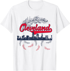 Retro Cleveland Native American Tribe Feathers Gift