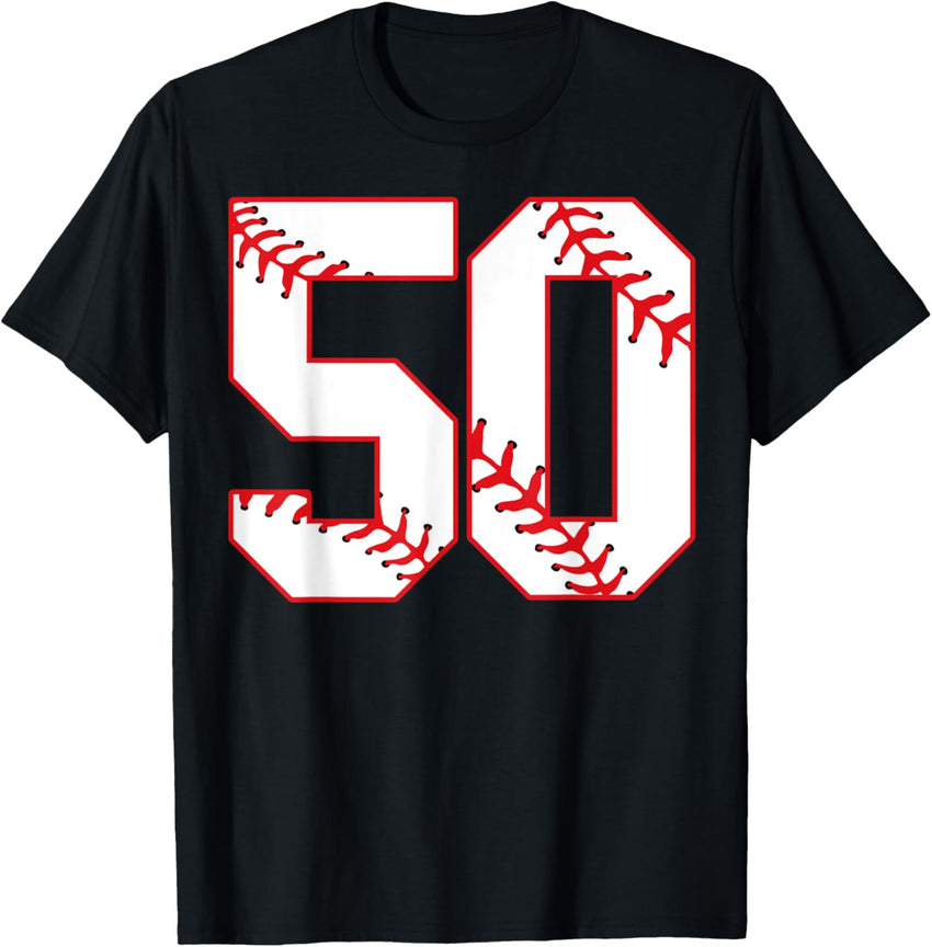 50th Birthday Baseball T-Shirt 50 Years Old Party