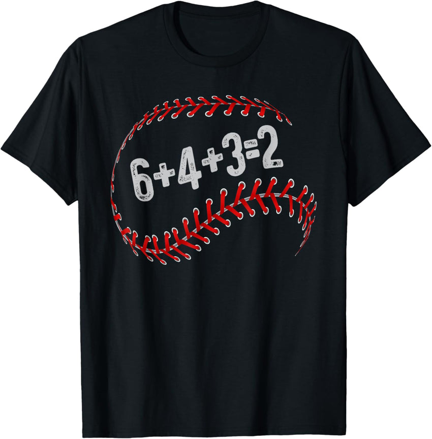 6+4+3=2 Double Play Baseball Player Fun Baseball Saying