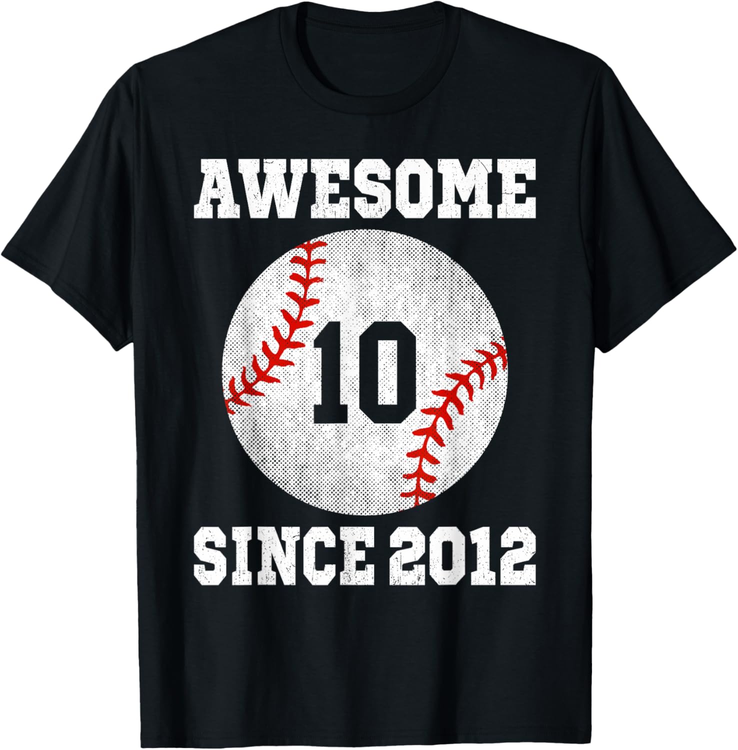 10th Birthday Baseball Player 10 Years Old Vintage Retro