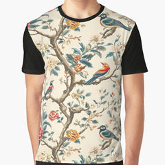 Chic Delicate Floral Pastel India Floral For Nature-Inspired Homes Graphic T-Shirt