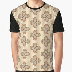 60s 70s Retro Flower Pattern Graphic T-Shirt
