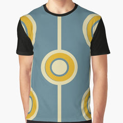 60S 70S Vintage Retro Groovy Hippie Circle Classic Mustard Yellow Pale Green Graphic T Shirt