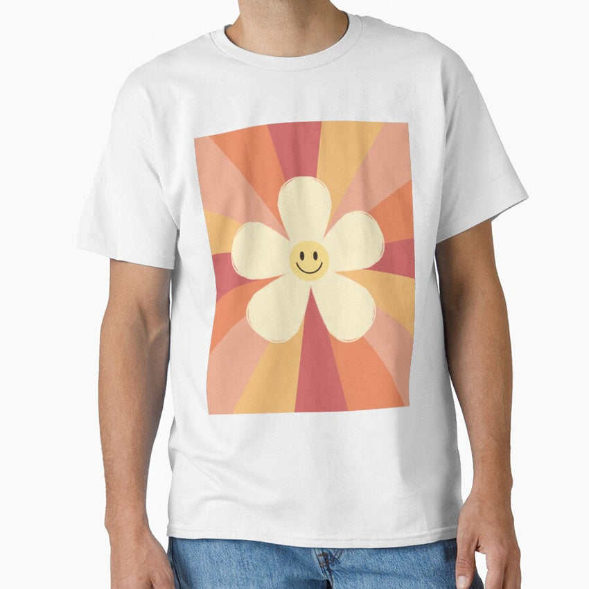 Retro Smiley Flower Classic T-Shirt