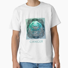 Cancer Zodiac- Horescope/SunSign Theme on blue back ground Classic T-Shirt