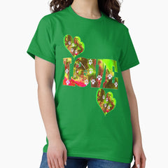 Love Vibrant Cat Design, nr 3, for the Cat Lover, Fulltime Cat Mom- pampered pets Classic T-Shirt
