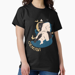 Gemini Zodiac Artwork, A Beautiful Gift For People Born Under The Gemini Zodiac Sign Classic T-Shirt