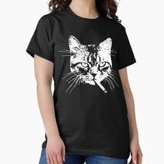 Tabby Cat Smoking Classic T-Shirt