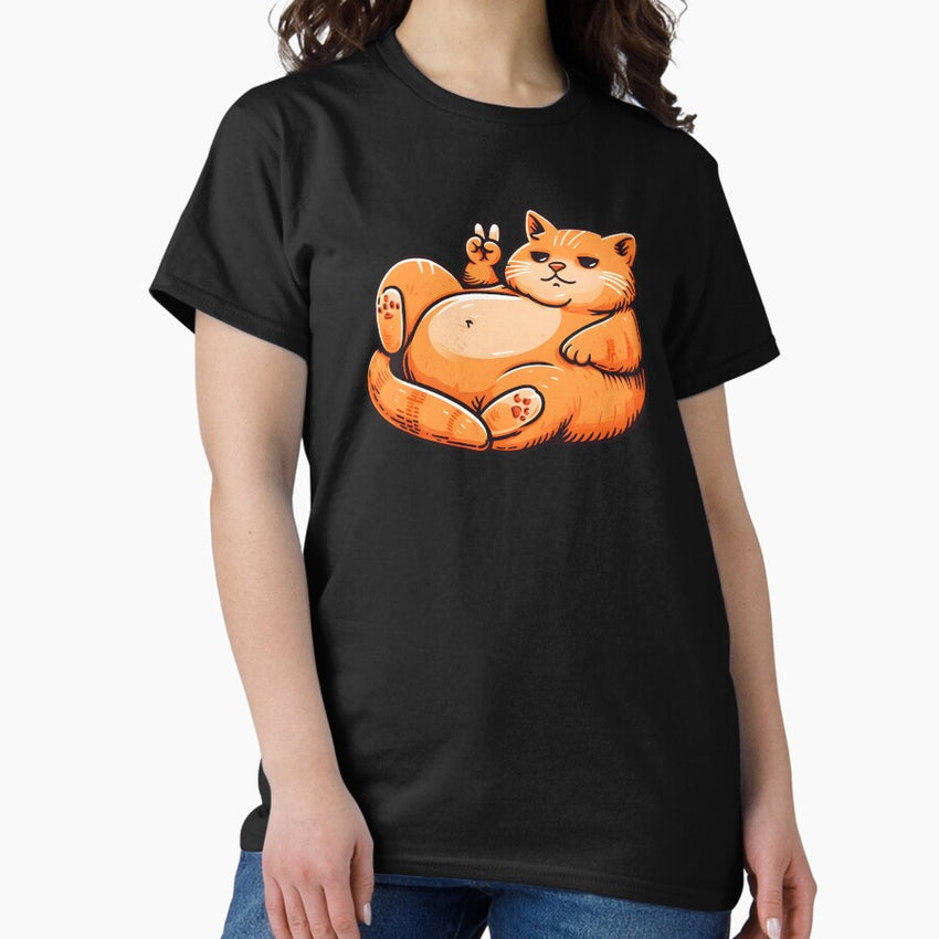 Funny Fat Cat, Cat Lover Classic T-Shirt