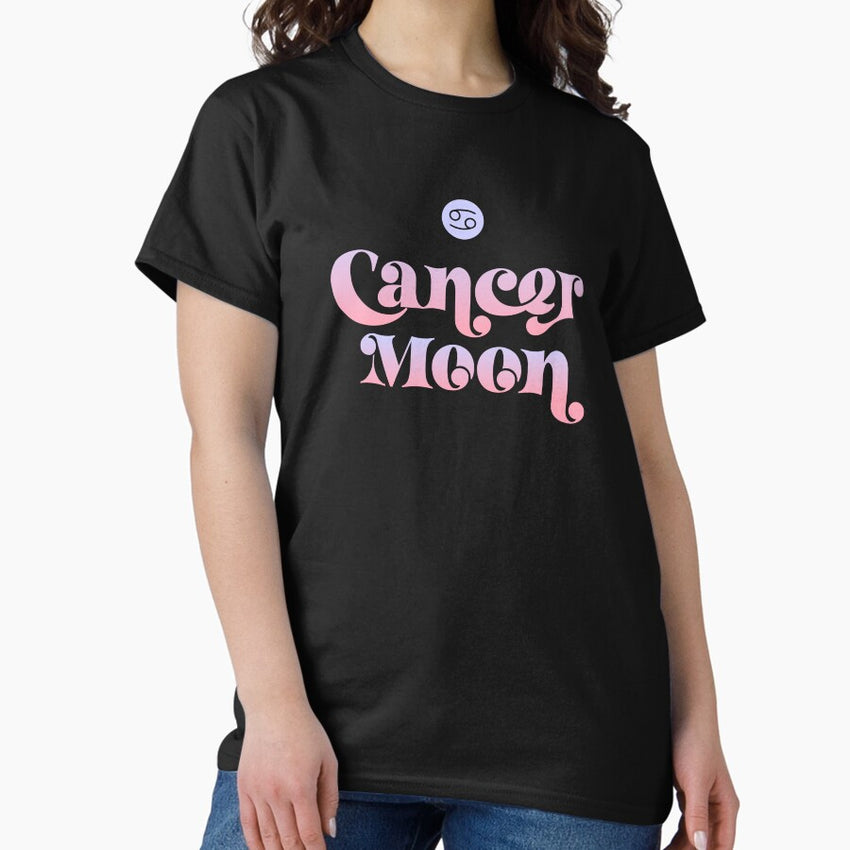 CANCER MOON Colored Astrology Zodiac Sign and Symbol Classic T-Shirt