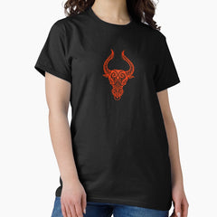Red Taurus Zodiac Sign in the Stars Classic T-Shirt