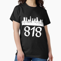 Los Angeles - 818 (White Logo) Classic T-Shirt
