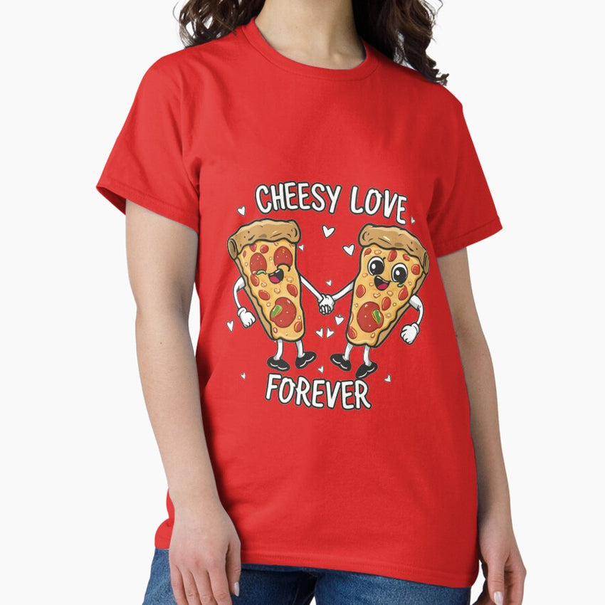 Pizza Passion: Forever Slices, Hand-in-Hand Love Classic T-Shirt