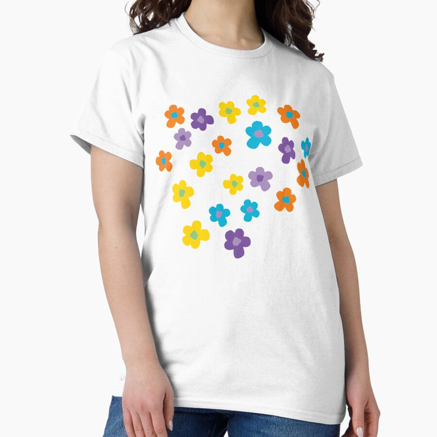 60s retro flowers Classic T-Shirt