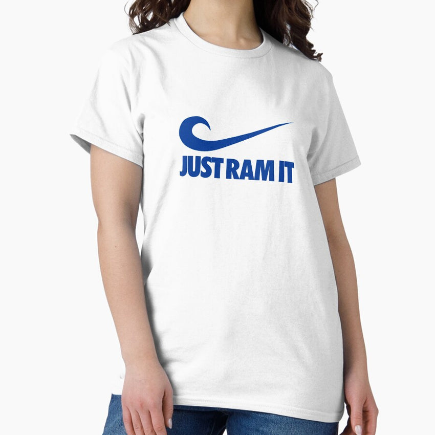 Just Ram It - Blue on Yellow or White Classic T-Shirt