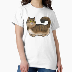 Munchkin Cat - Tabby Longhair Classic T-Shirt