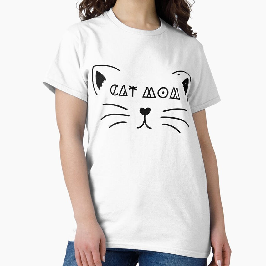 Cat Mom Subtle Text Classic T-Shirt