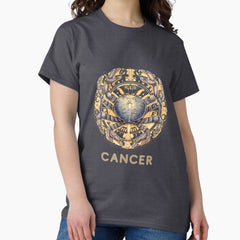 Cancer Zodiac- Horescope/SunSign Theme on navy blue back ground Classic T-Shirt