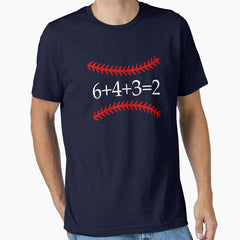 6 4 3 2 Baseball Math | Softball Game Gift Essential T-Shirt