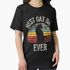 Funny Best Cat Dad Ever Cats Lovers Essential T-Shirt