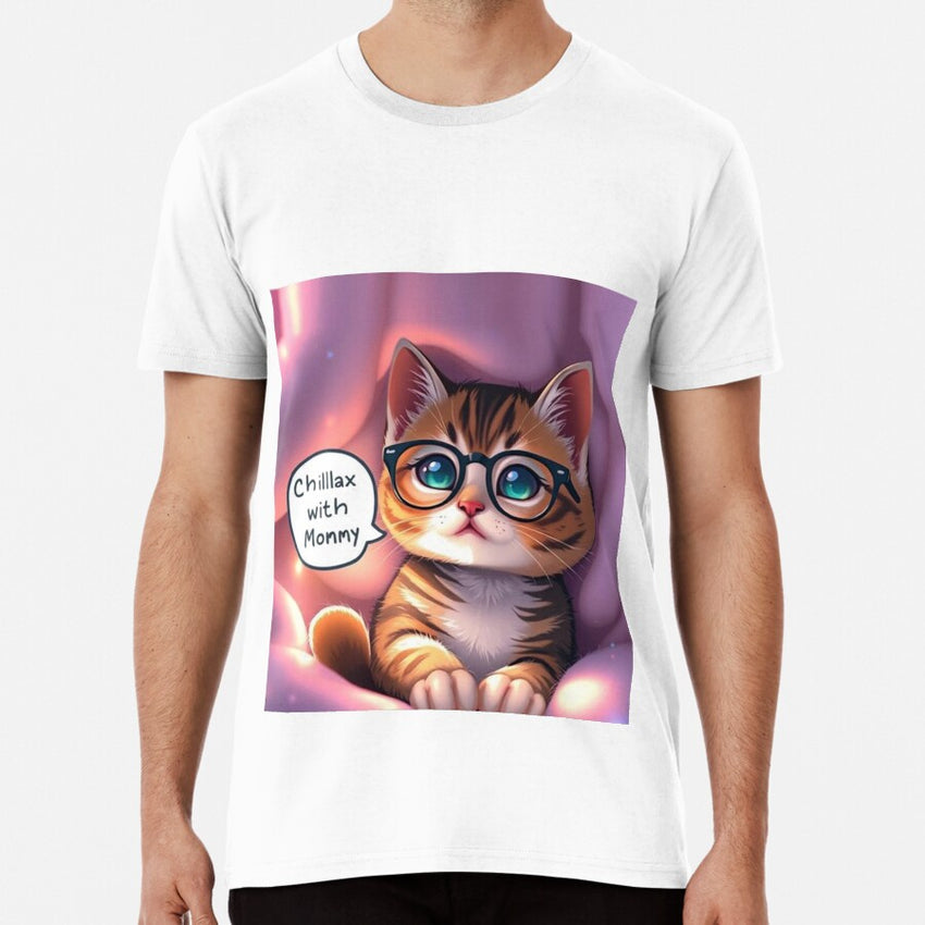 Cute Cat Kitten chillaxing Premium T-Shirt