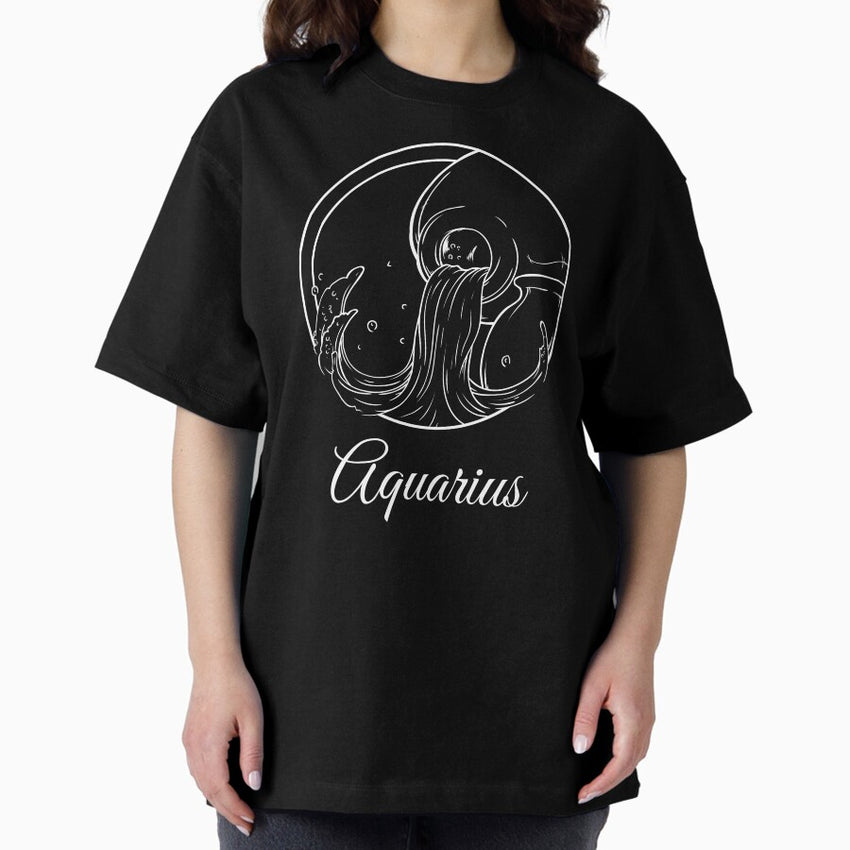 A Zodiac Sign Test Aquarius Oversized T-Shirt