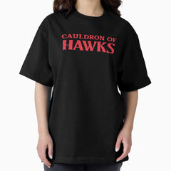 Cauldron of Hawks Collective Animal Bird Nouns Fun Trivia Education Oversized T-Shirt