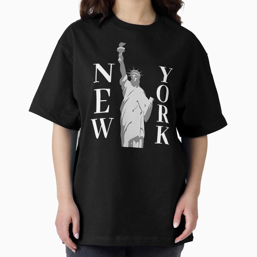 New York City Statue Of Liberty Oversized T-Shirt