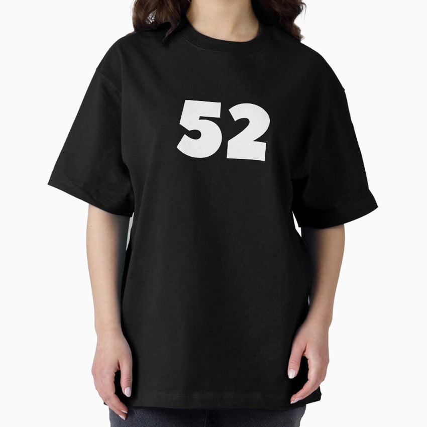 52 Number Lucky Sports Soccer Football Fan Gift Oversized T-Shirt