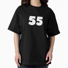 55 Number Soccer Sports Fan Football Lover Gift Oversized T-Shirt
