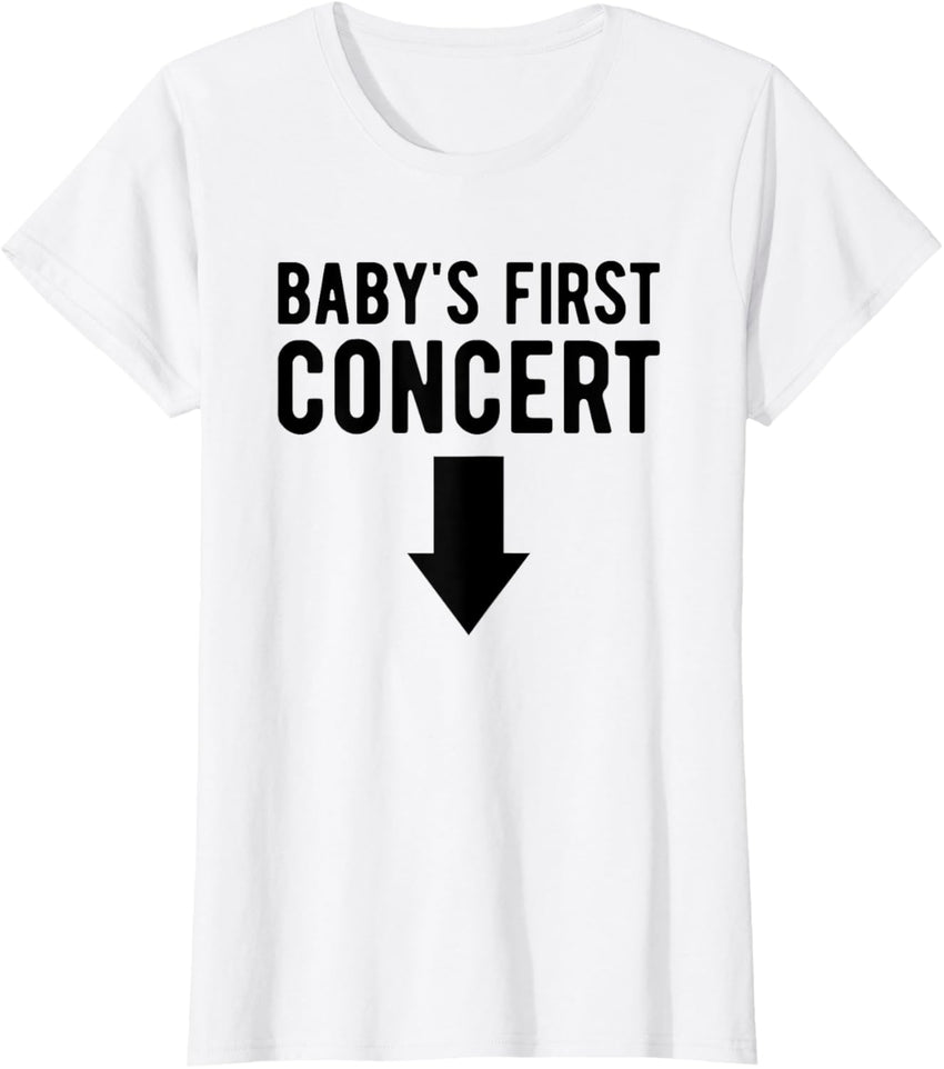 Baby's First Concert Mom To Be Funny Baby Shower Pregnancy