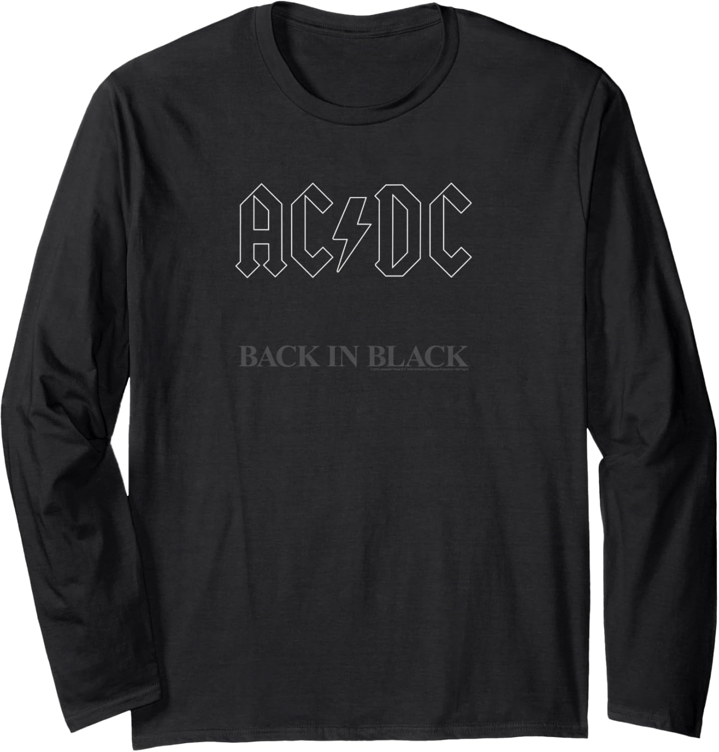 AC\/DC - Back in Black Album Artwork Long Sleeve