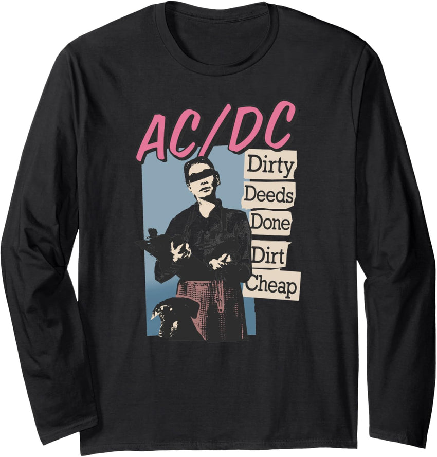ACDC Dirty Deeds Done Dirt Cheap Rock Music Band Long Sleeve
