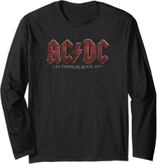 AC\/DC Let There Be Rock 1977 Title Text Long Sleeve