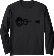 Acoustic Guitar Nature Forest Music Bass Guitarist Men Women Long Sleeve