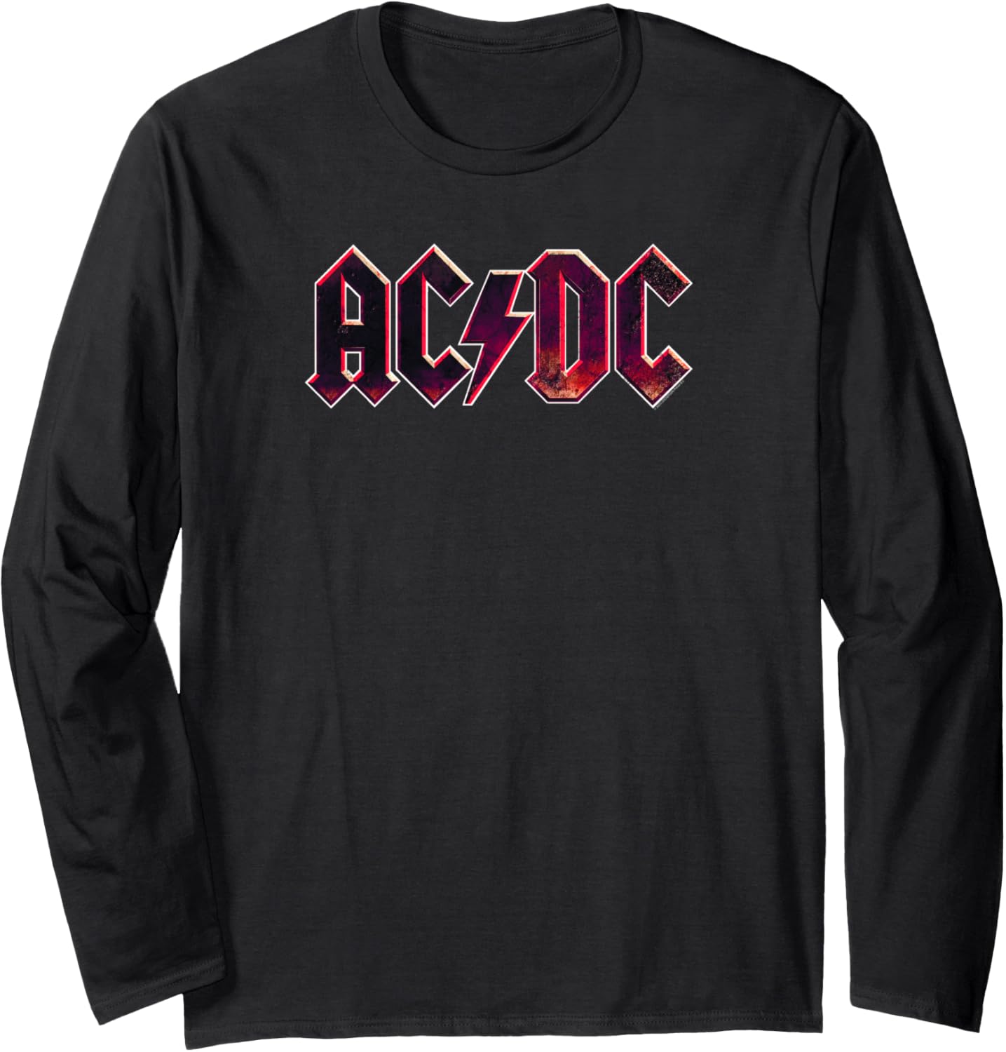 AC\/DC Rock Music Band Raw Distressed Logo Long Sleeve