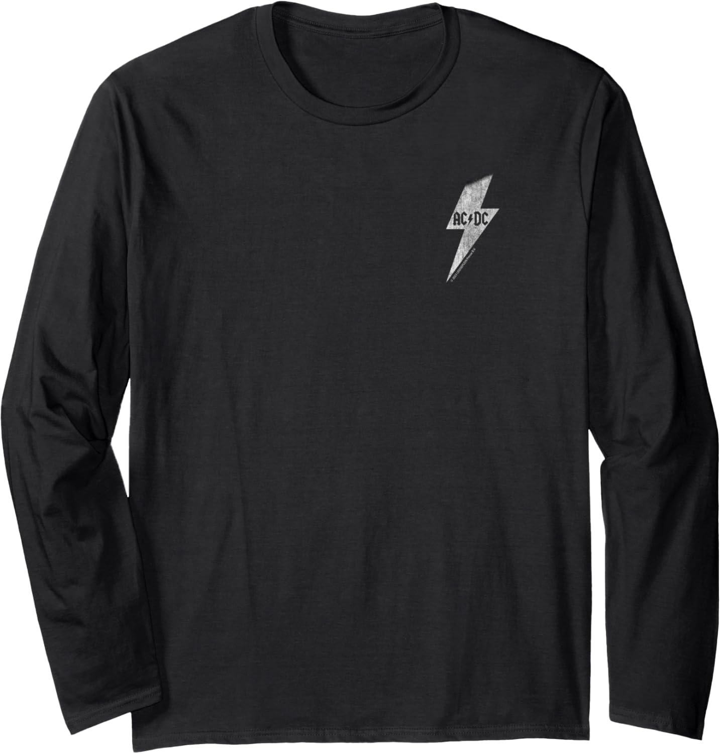AC\/DC Rock Music Band Lightning Bolt Pocket Long Sleeve