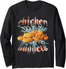 Chicken Nuggets Heavy Metal World Tour Hardcore Music Long Sleeve