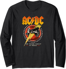AC\/DC Rock Music Band For Those About To Rock 1981 Long Sleeve