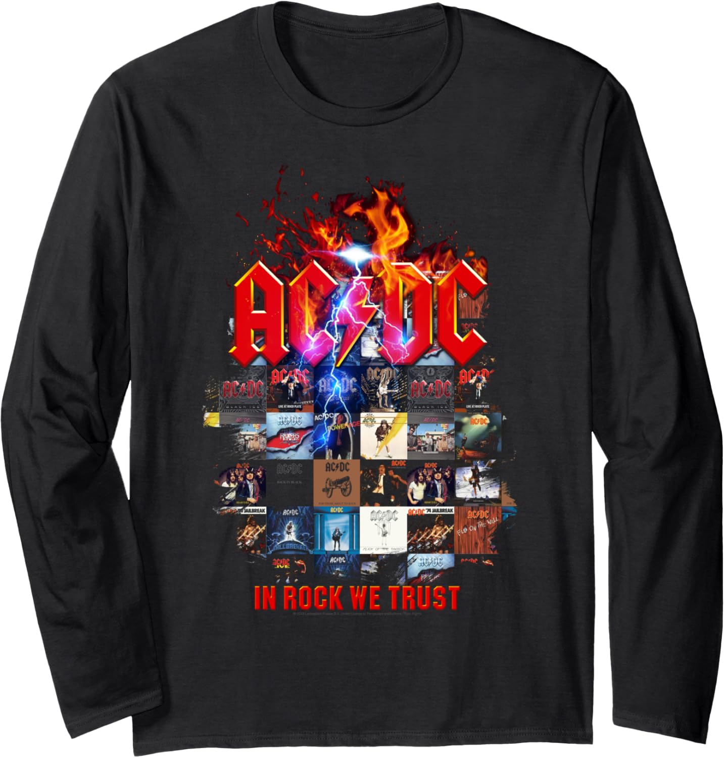 AC\/DC Rock Music Band In Rock We Trust Album Covers Long Sleeve