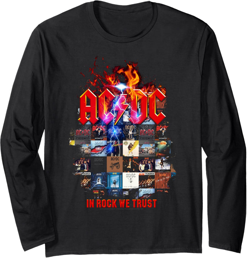 AC\/DC Rock Music Band In Rock We Trust Album Covers Long Sleeve
