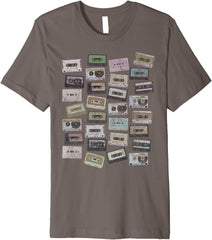 80s Cassette Tape Music DJ, Ultra Distressed Style Graphic Premium
