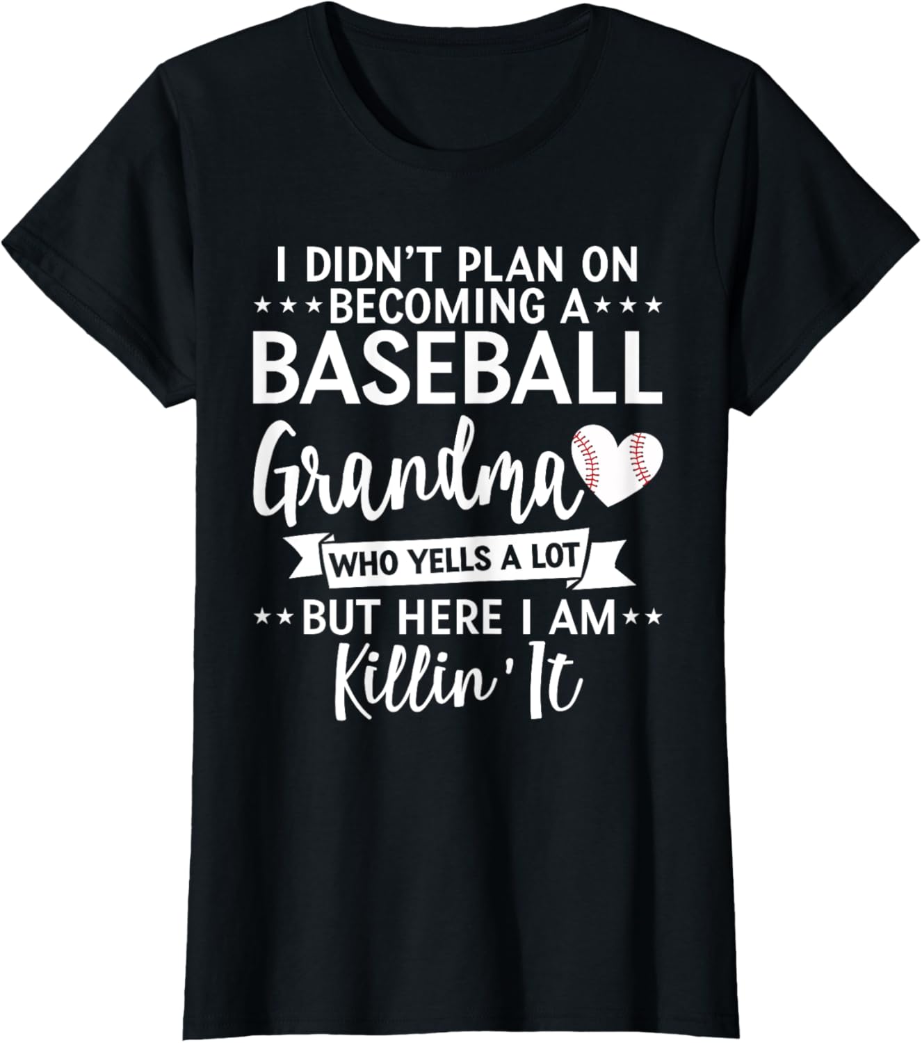 Womens I Didn't Plan on Becoming a Baseball Grandma Sport Team Fan