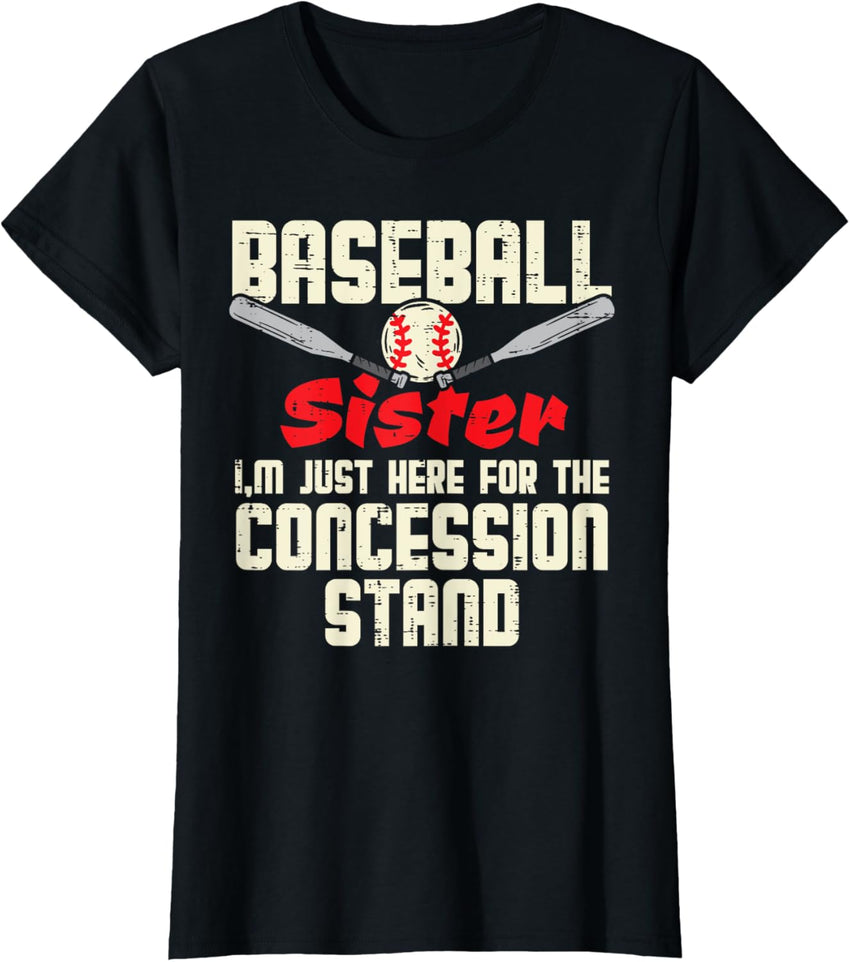 Baseball Sister Concession Stand Family Matching Women Girls