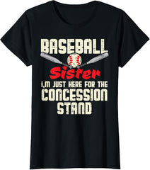 Baseball Sister Concession Stand Family Matching Women Girls