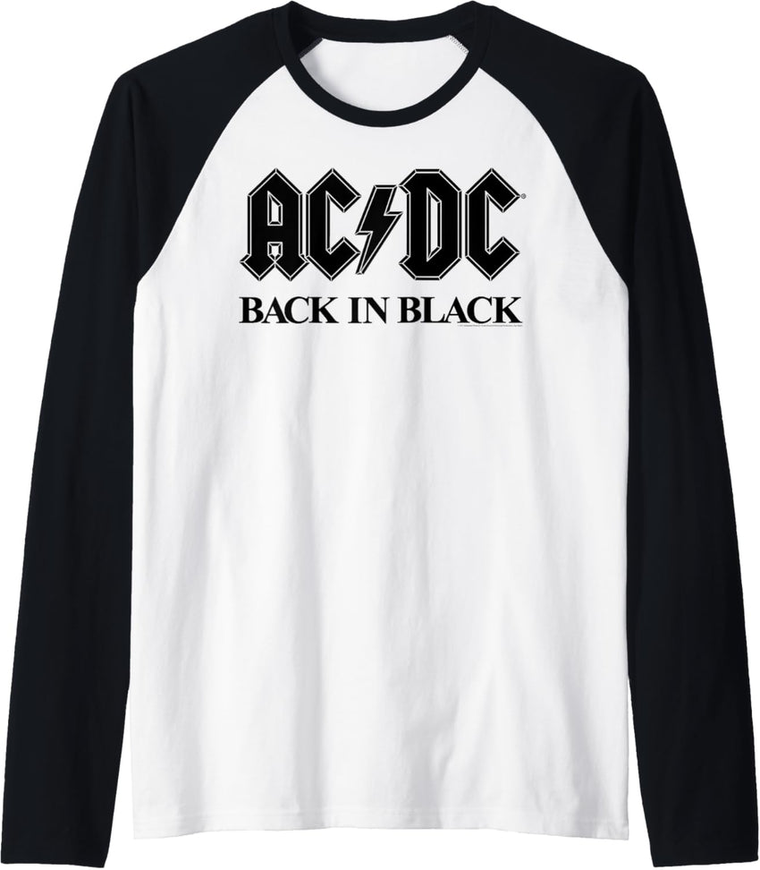AC\/DC - Bold Black Raglan Baseball Tee