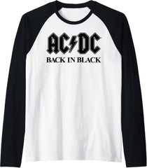 AC\/DC - Bold Black Raglan Baseball Tee