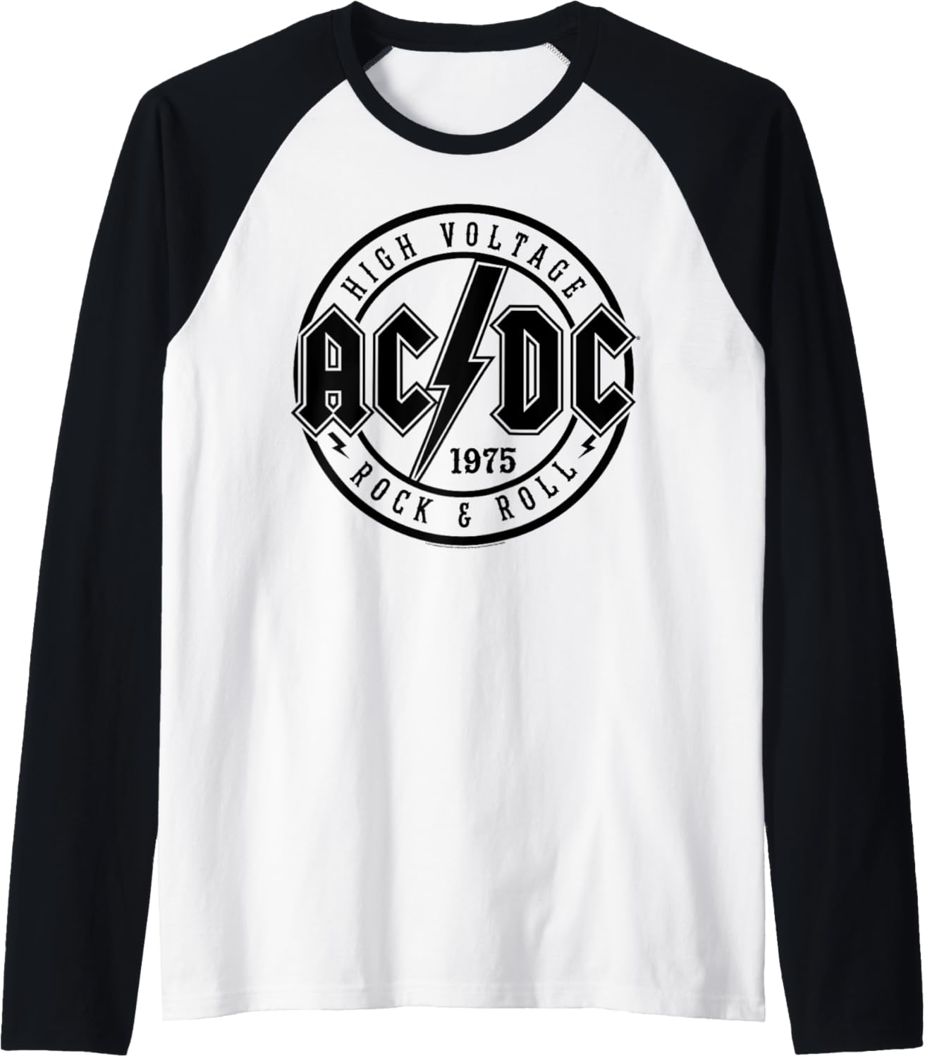 AC\/DC - Rock & Roll Raglan Baseball Tee
