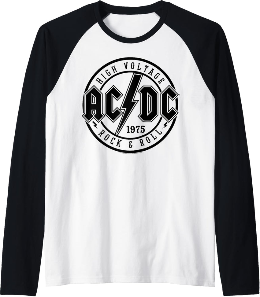 AC\/DC - Rock & Roll Raglan Baseball Tee